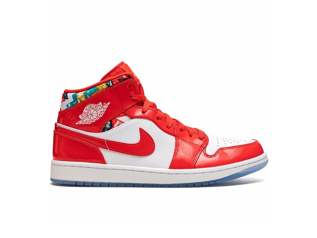 Nike Jordan 1 Mid Barcelona Sweater Red Patent