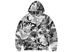 Corteiz Island Puff Print Zip Hoodie Arctic Camo