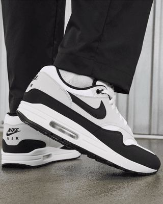 Nike Air Max 1 Essential White Pure Platinum Black-Nike-pikastore.cz