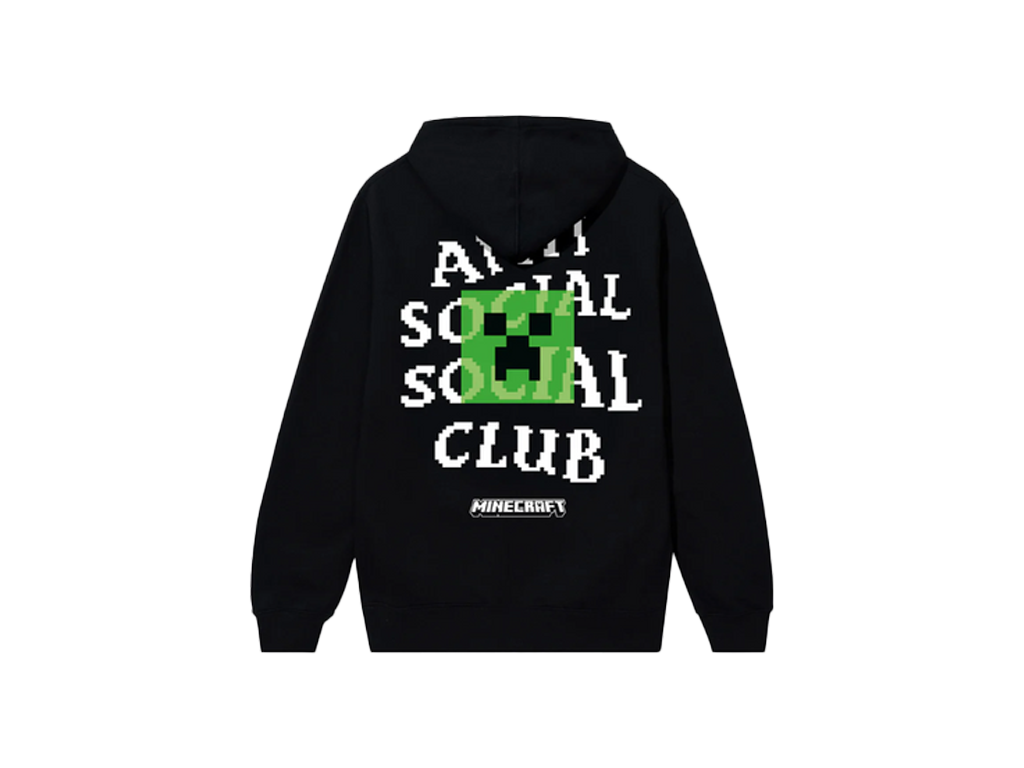 ASSC x Minecraft Creeper Head Logo Zip Hoodie Black-ASSC-pikastore.cz