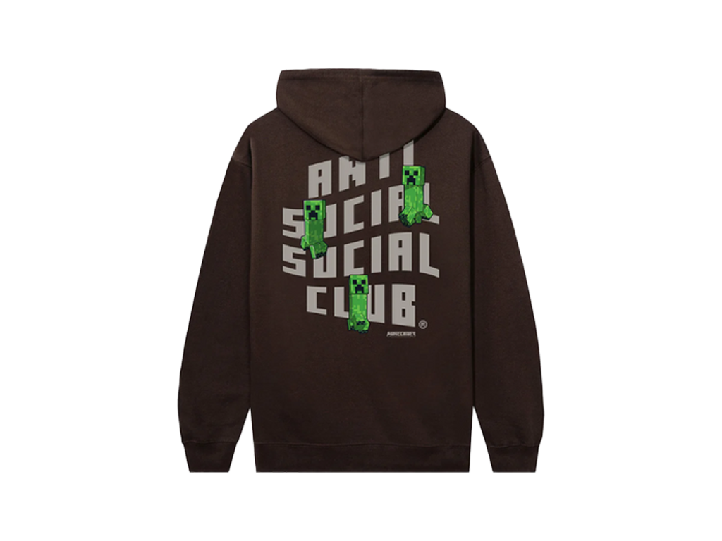 ASSC x Minecraft Creeper Logo Hoodie Brown-ASSC-pikastore.cz