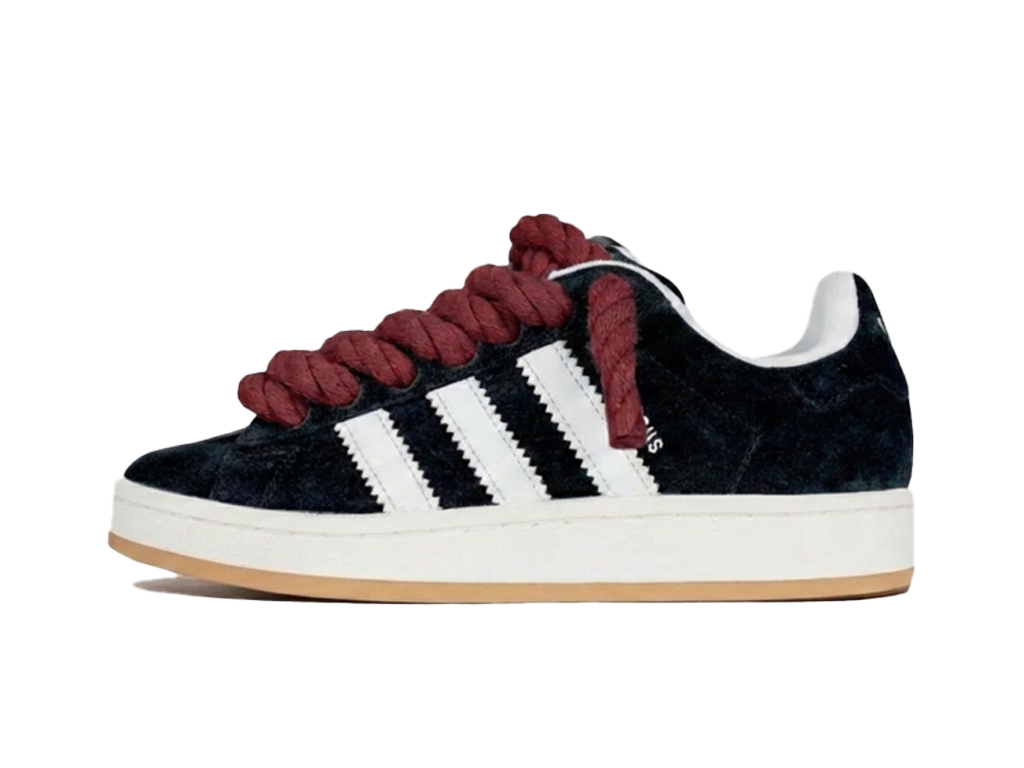 Adidas Campus 00s Black Rope Laces Burgundy Red-Adidas-pikastore.cz