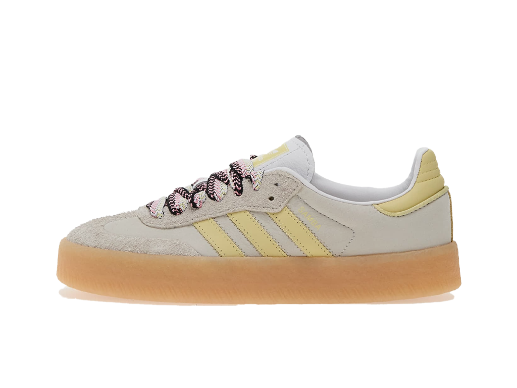 Adidas Sambae White Grey Powder Yellow (Womens)-Adidas-pikastore.cz