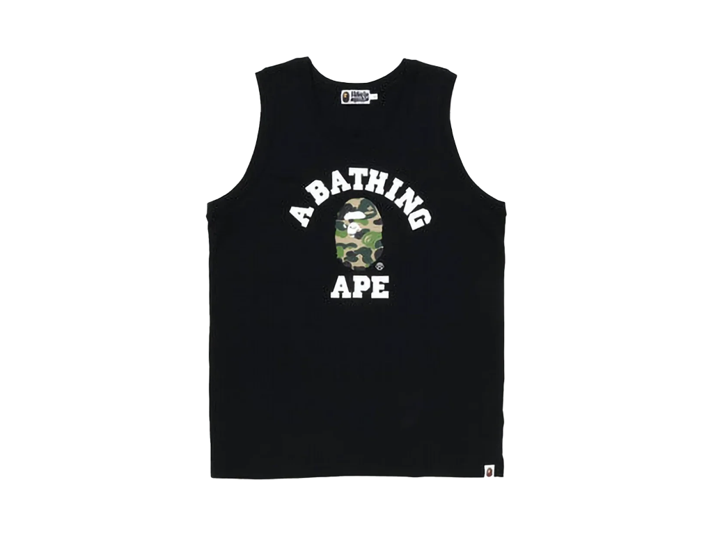 BAPE ABC Camo College Tank Top Black Green-BAPE-pikastore.cz
