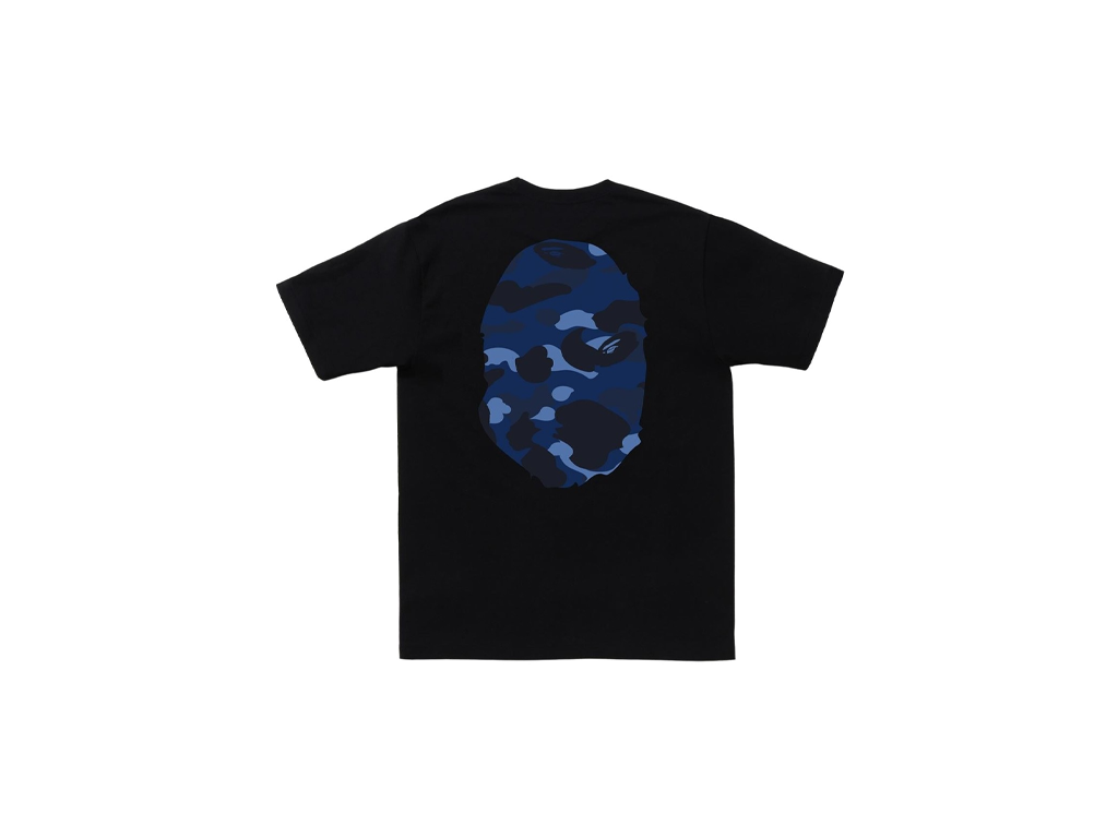 BAPE Color Camo Big Ape Head Tee Black/Navy-BAPE-pikastore.cz