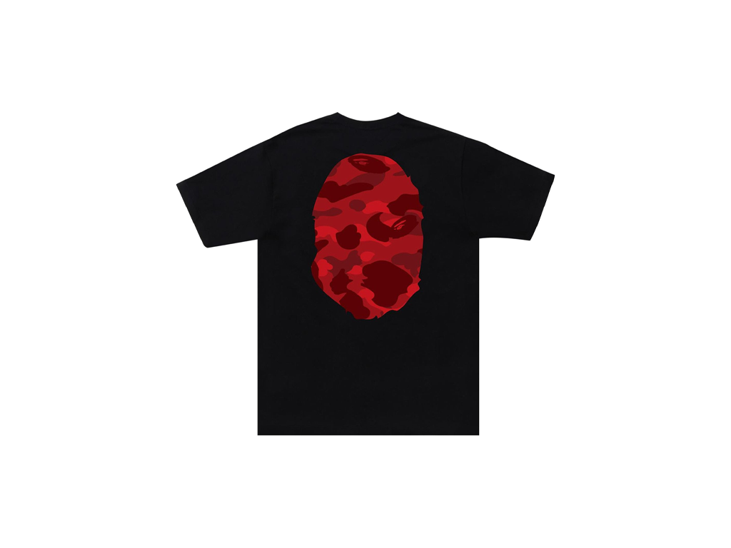 BAPE Color Camo Big Ape Head Tee (SS22) Black/Red-BAPE-pikastore.cz
