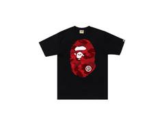 BAPE Color Camo Big Ape Head Tee (SS22) Black/Red