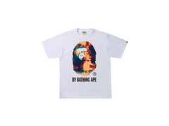 BAPE Tie Dye By Bathing Ape Tee White/Navy