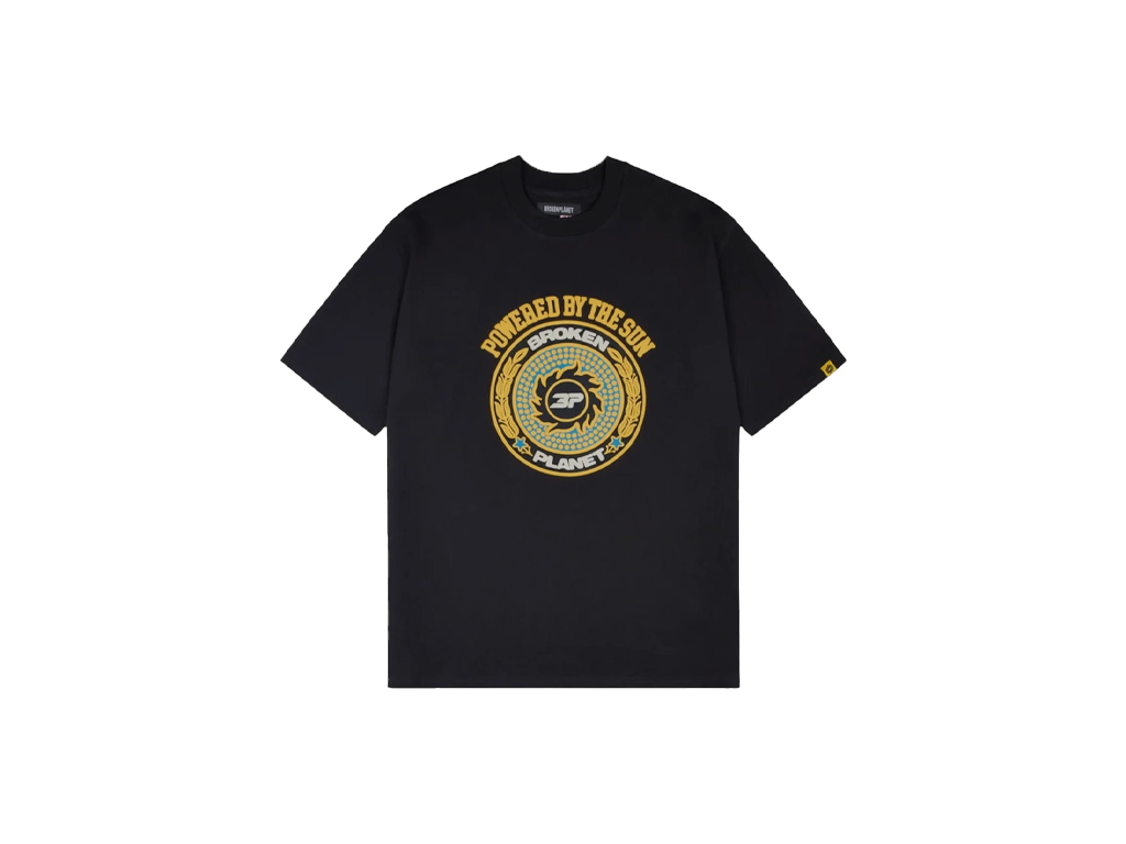 Broken Planet Crest T-Shirt Midnight Black-Broken Planet-pikastore.cz