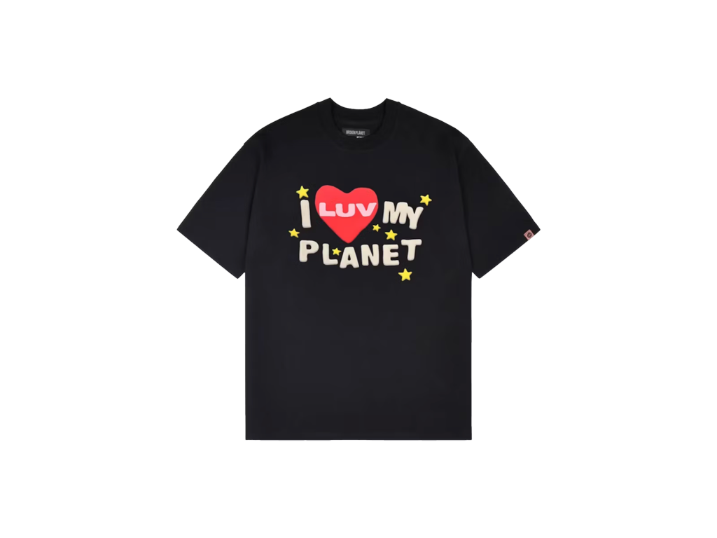 Broken Planet Luv My Planet T-shirt Midnight Black-Broken Planet-pikastore.cz