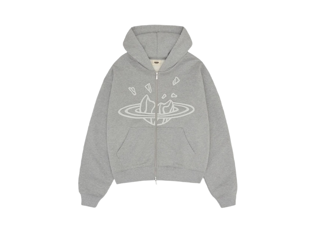 Broken Planet Zip Up Hoodie Heather Grey-Broken Planet-pikastore.cz