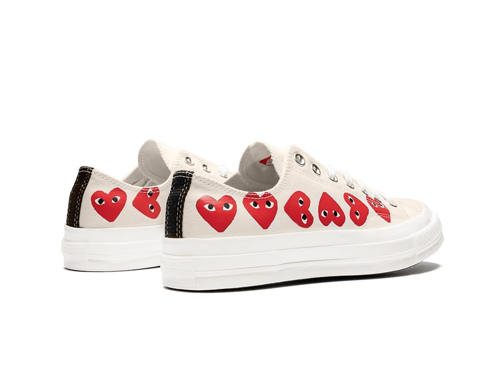 Comme des Garcons Play x Converse Chuck 70 Low WhiteTop Multi Heart