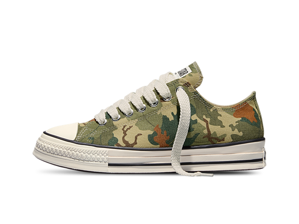 Converse Chuck Taylor All Star Throwback Low Archive Leaf Camo – tenisky, žlutá