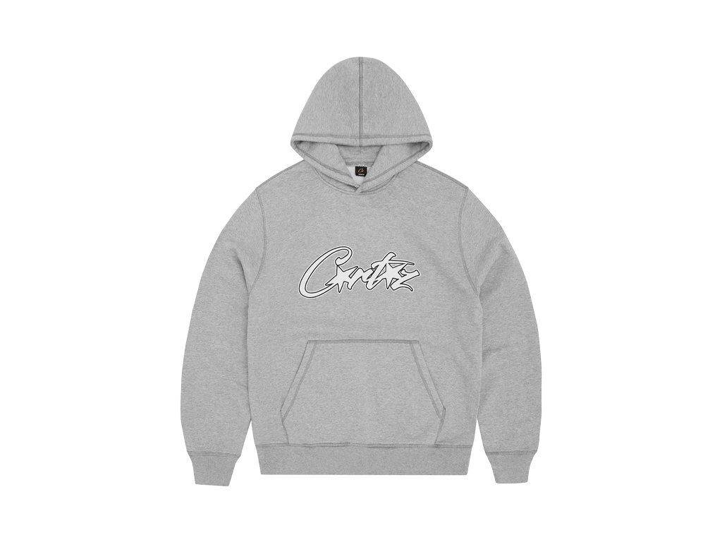 Corteiz Satin Allstarz Applique Hoodie Grey-Corteiz-pikastore.cz
