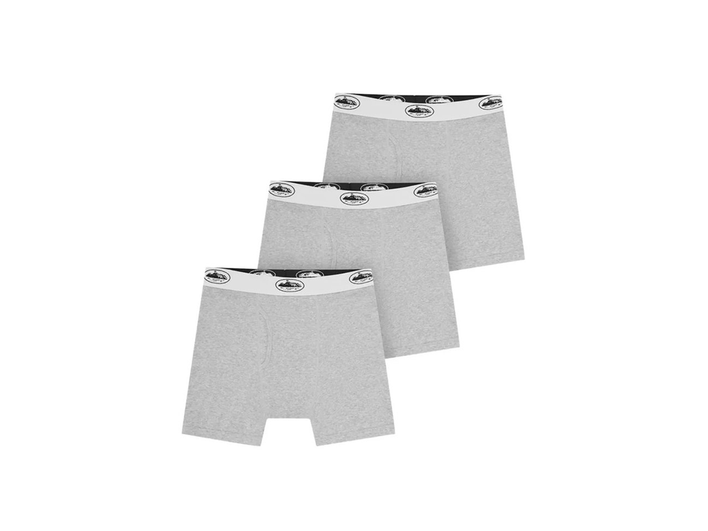 Corteiz Alcatraz Boxers (3 Pack) Grey-Corteiz-pikastore.cz