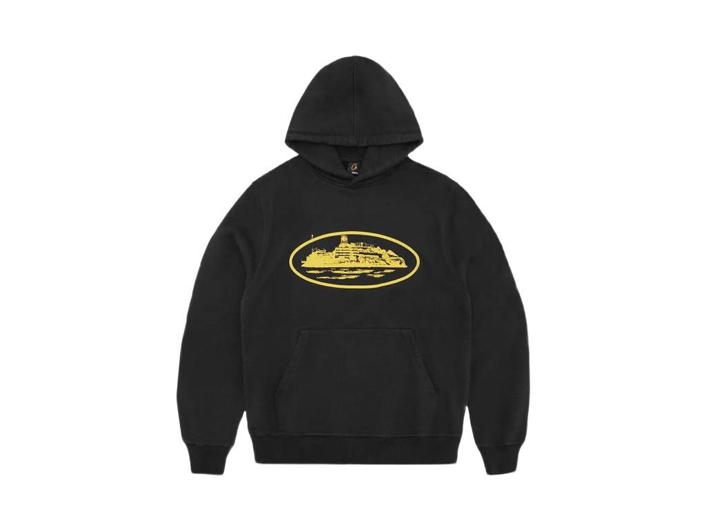 Corteiz Alcatraz Hoodie V2 Black/Yellow-Corteiz-pikastore.cz