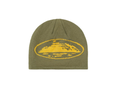 Corteiz Alcatraz Skully Khaki Green/Yellow