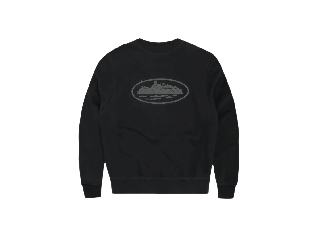 Corteiz Alcatraz Sweatshirt Triple Black-Corteiz-pikastore.cz