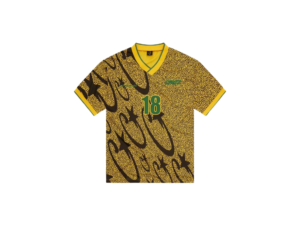 Corteiz Carni Stellations Football Jersey Yellow-Corteiz-pikastore.cz