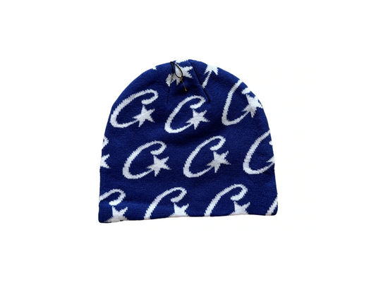 Corteiz Cstarz Monogram Beanie Royal Blue