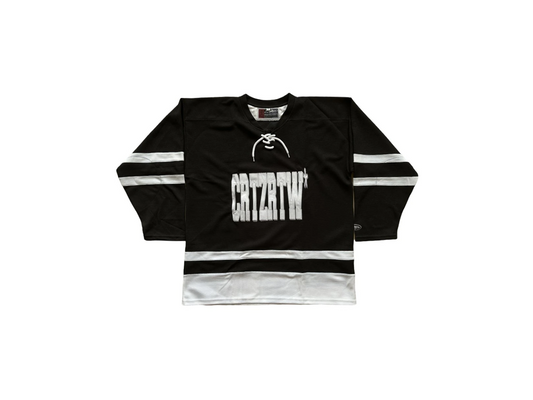 Corteiz Hockey Jersey Bun Da Rest Black White