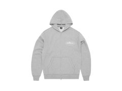 Corteiz Island Puff Print Zip Hoodie Gray