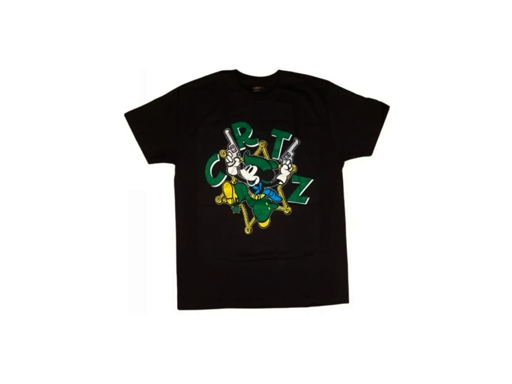 Corteiz Mickey Wit Da Blicky Tee Black Green-Corteiz-pikastore.cz
