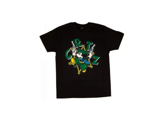 Corteiz Mickey Wit Da Blicky Tee Black Green