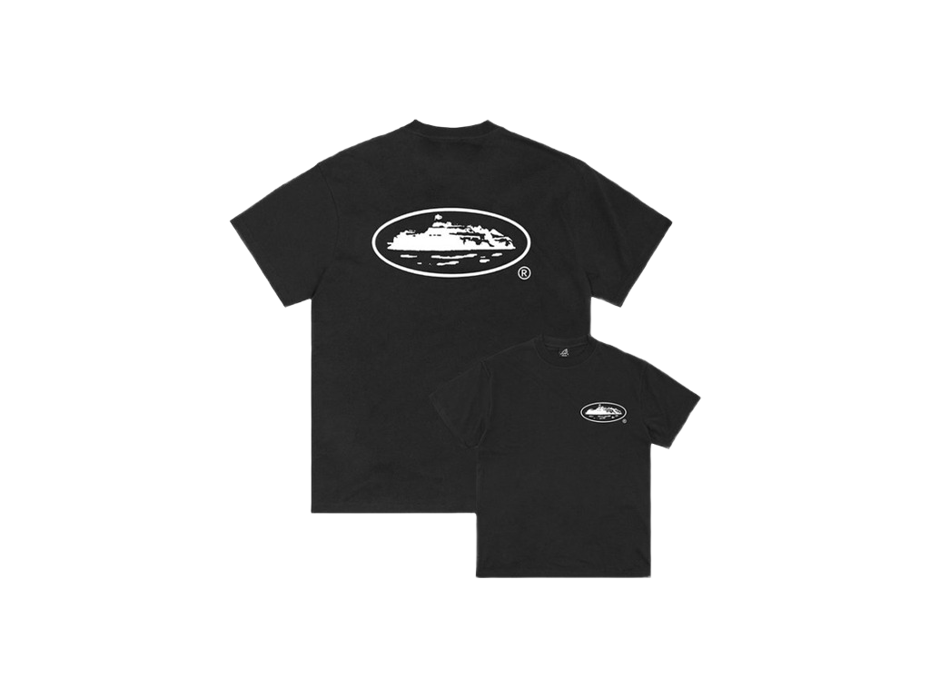 Corteiz OG Island Logo Tee Black-Corteiz-pikastore.cz