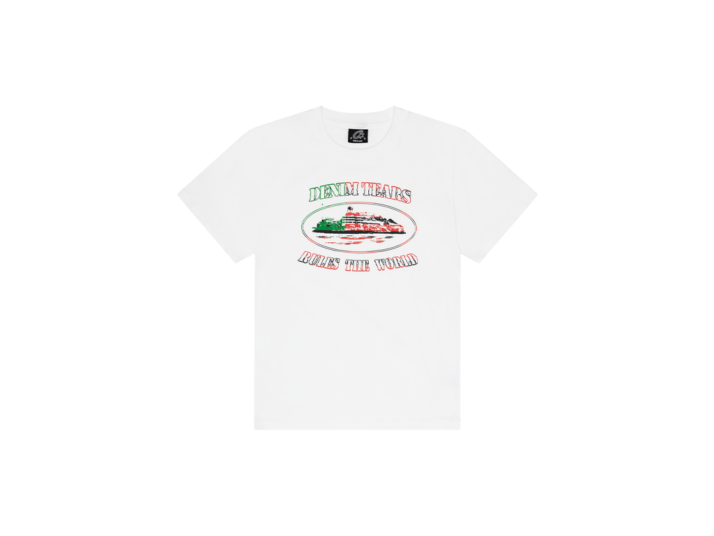 Corteiz x Denim Tears Cortears OG Alcatraz Tee White-Corteiz-pikastore.cz