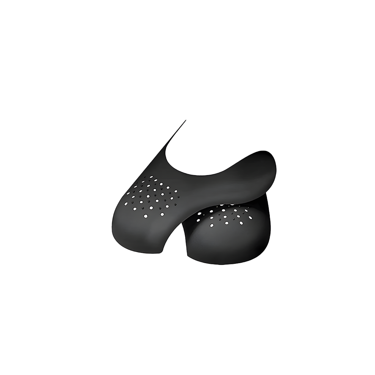 Plastic padding against bending the shoes