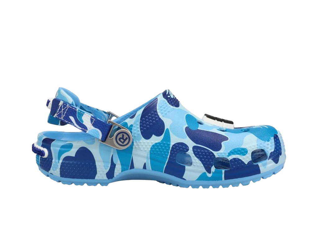 Crocs Classic Clog A Bathing Ape ABC Camo Blue (Kids) – pantofle – fotka 3 z 5