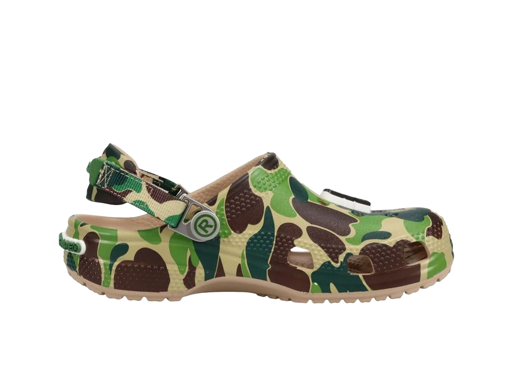 Crocs Classic Clog A Bathing Ape ABC Camo Green (Kids) – claquettes – photo 3 sur 5