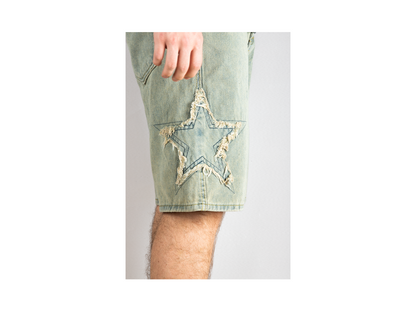 Custom Distressed Star Shorts