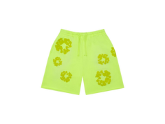 Denim Tears Mono Cotton Wreath Shorts Neon Green