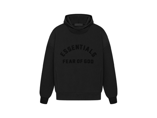 Fear of God Essentials S23 Hoodie Jet Black - PIKASTORE