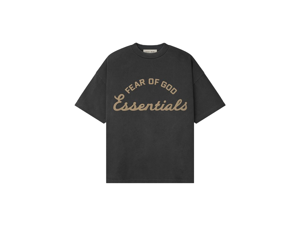 Fear of God Essentials 90s Short-Sleeve Tee Faded Iron Grey – tričko, černá