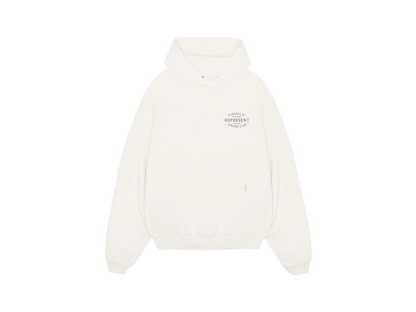 Represent Owners Club Stamp Hoodie Flat White