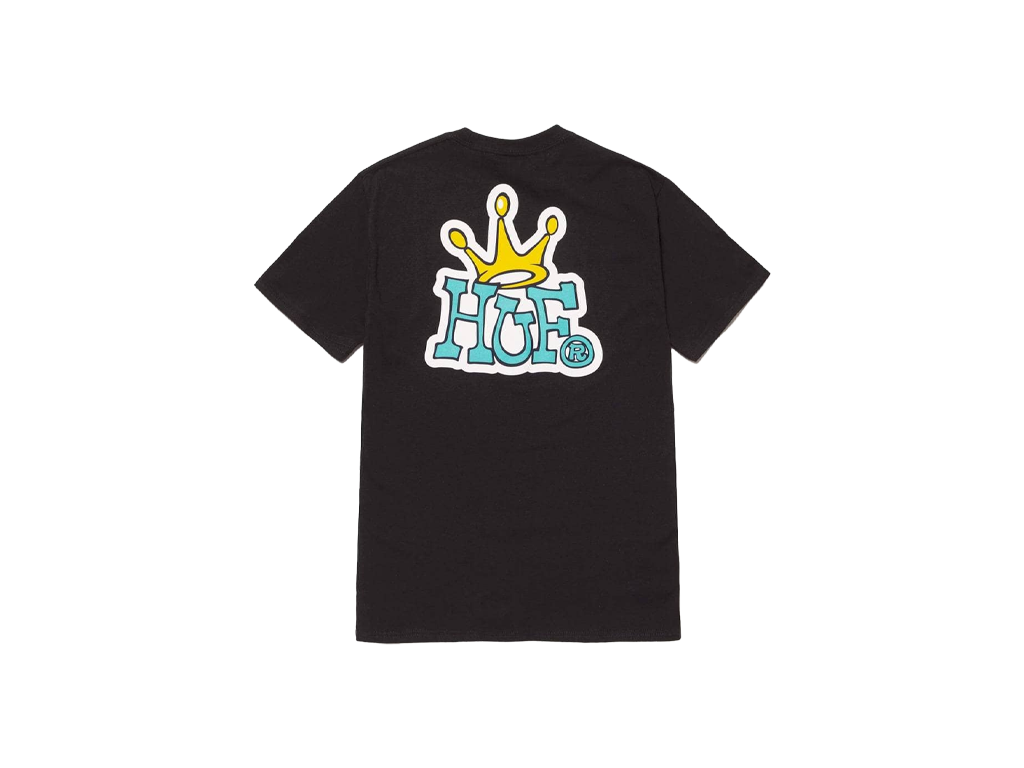HUF Crown Tee Black-HUF-pikastore.cz