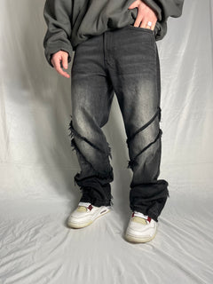 Custom Destroyed Flared Jeans