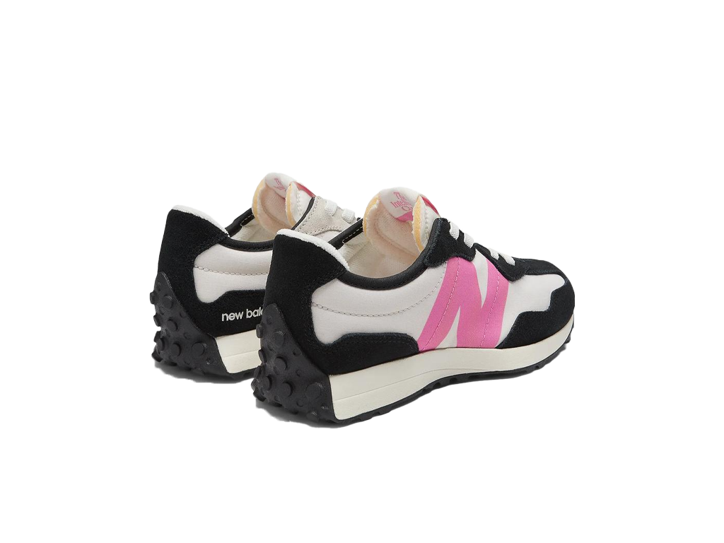 New Balance 327 Big Kid Black Real Pink-New Balance-pikastore.cz