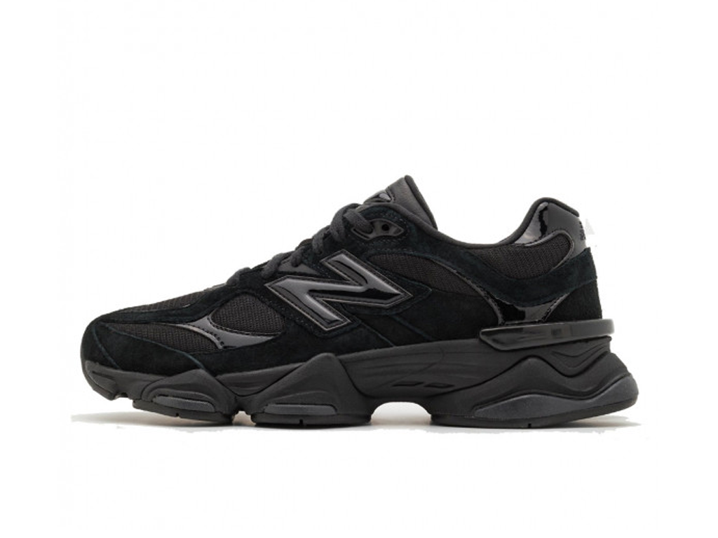 New Balance 9060 Triple Black Suede Patent-New Balance-pikastore.cz