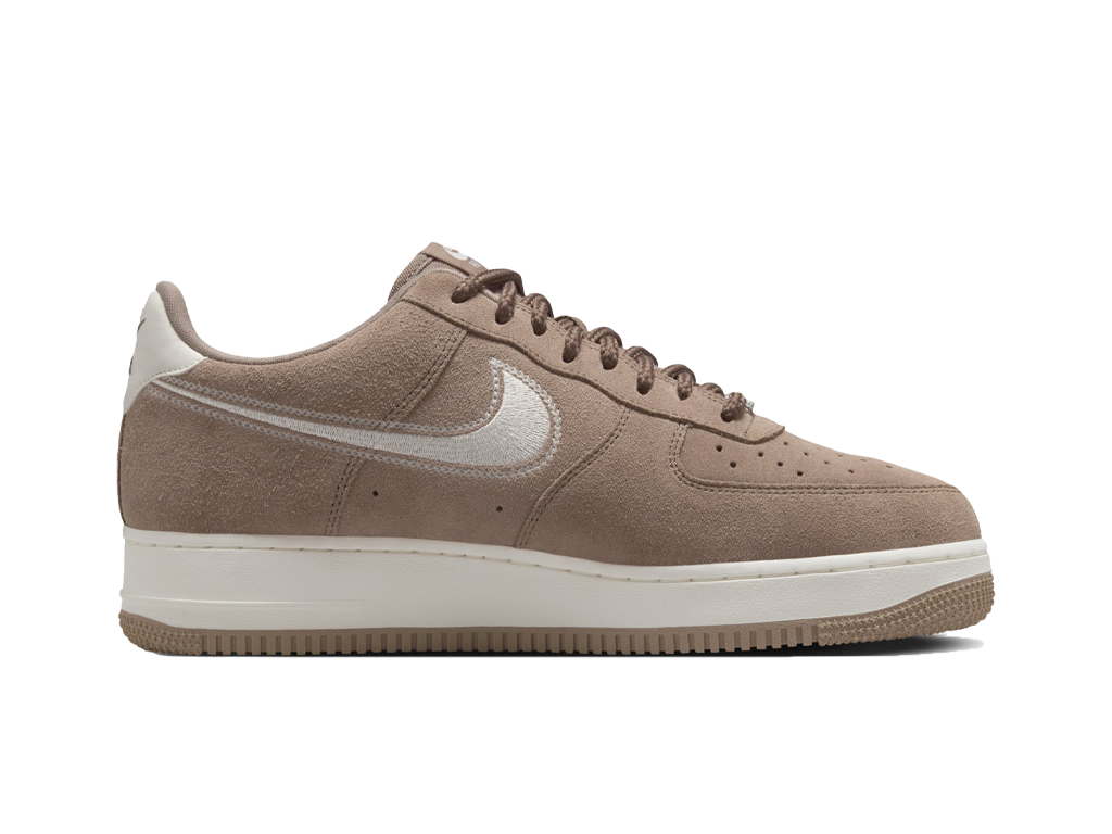 Nike Air Force 1 07 LV8 Embroidered Swoosh - Mink Brown – кросівки – фото 3 з 5