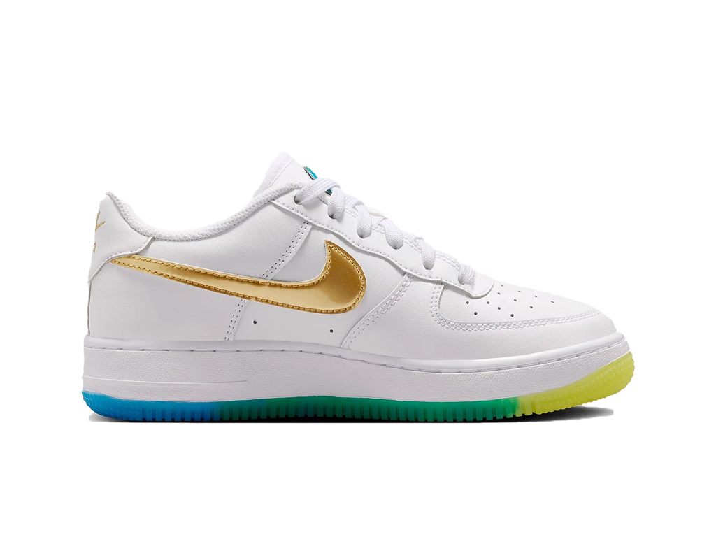 Nike Air Force 1 GS White Soar Sonic Yellow – sneakers – foto 3 di 5