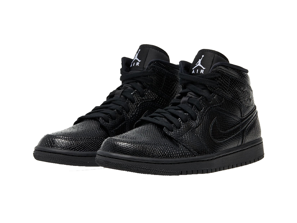 Nike Air Jordan 1 Mid Black Snakeskin-Air Jordan-pikastore.cz