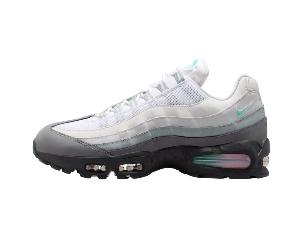Nike Air Max 95 Big Bubble - White Hyper Turquoise – tenisky, černá