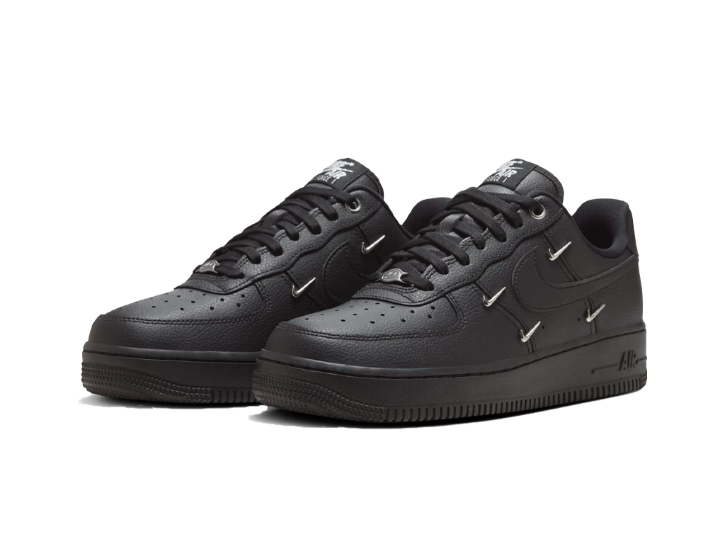 Nike Wmns Air Force 1 07 LX Black Silver Mini Swoosh-Nike-pikastore.cz