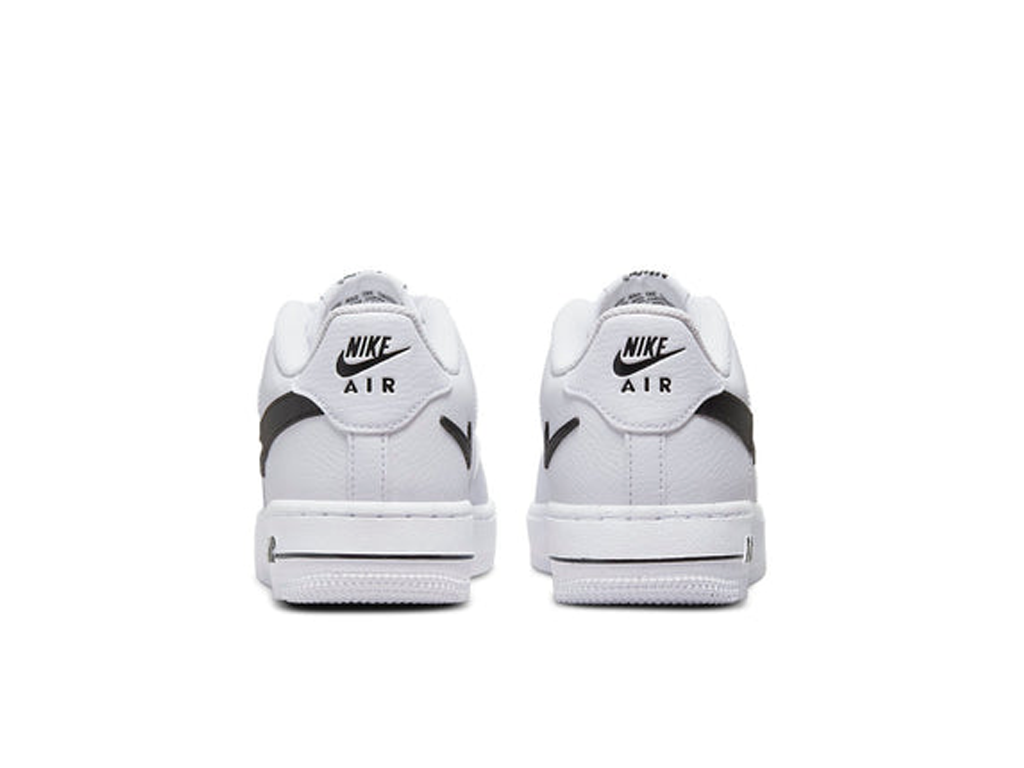 Nike Air Force 1 07 GS Cut Out Swoosh - White Black-Nike-pikastore.cz