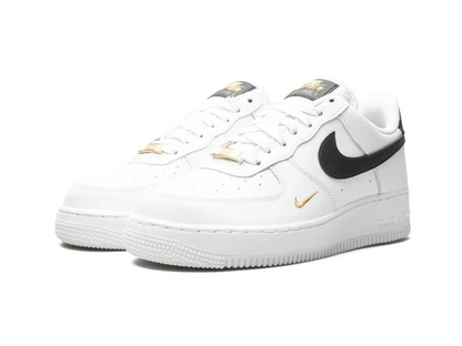 Nike Air Force 1 Low '07 Essential White Black Gold Mini Swoosh (ženske)