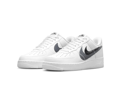 Nike Air Force 1 Low '07 Spray Paint Swoosh White Black Grey